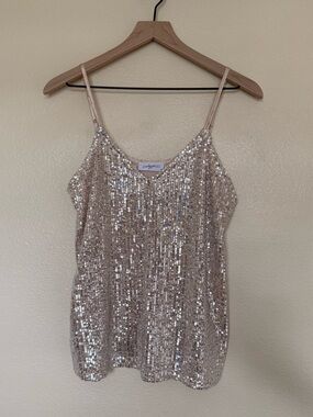Carly Jean Los Angeles Rose Gold Sequin Cami